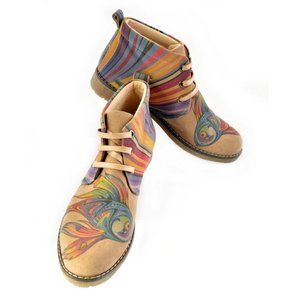 Colorful Fish Ankle Boots - Goby Shoes